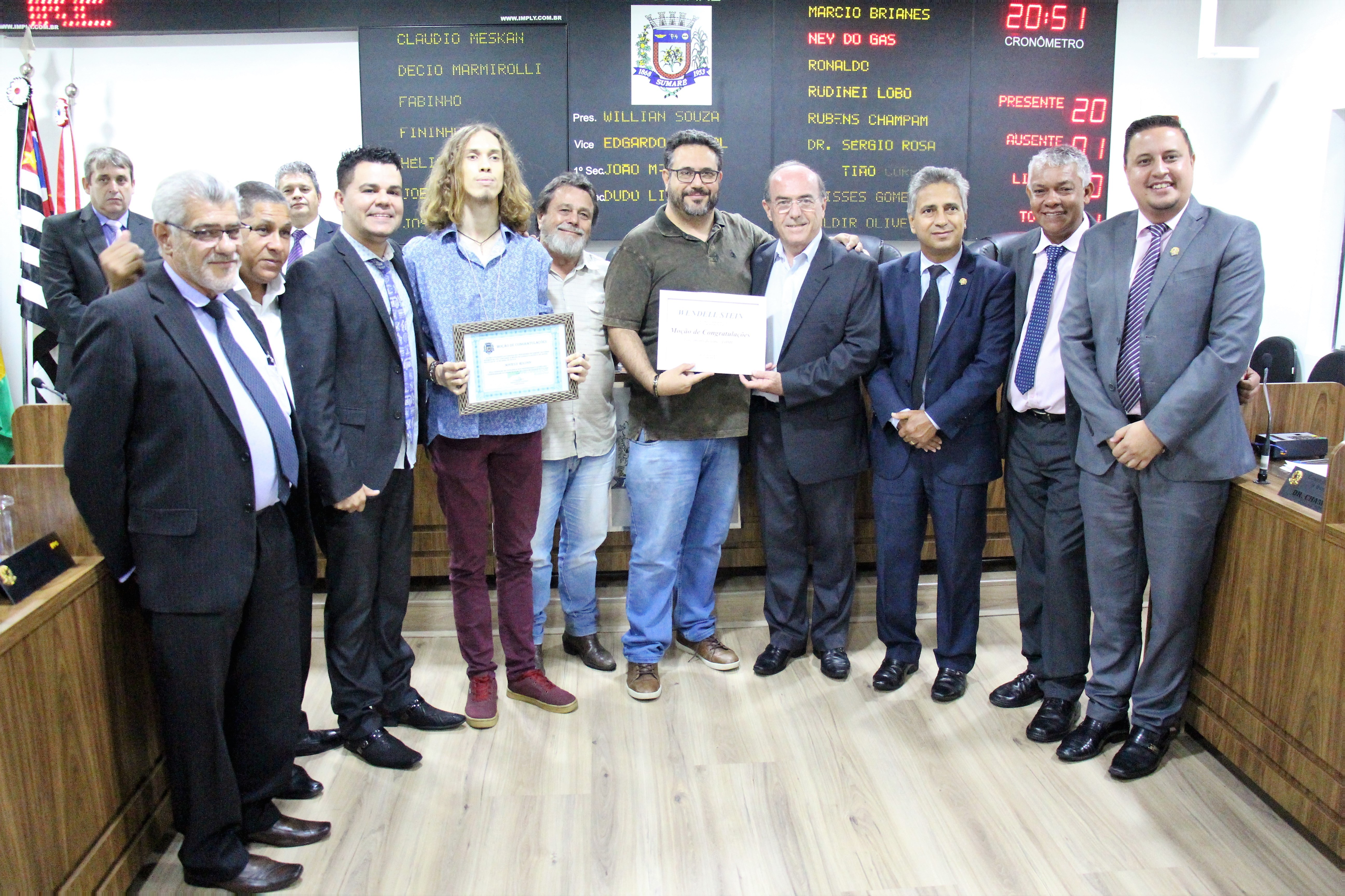 2019418_17.04 Equipe do filme Fome recebe homenagem na Câmara